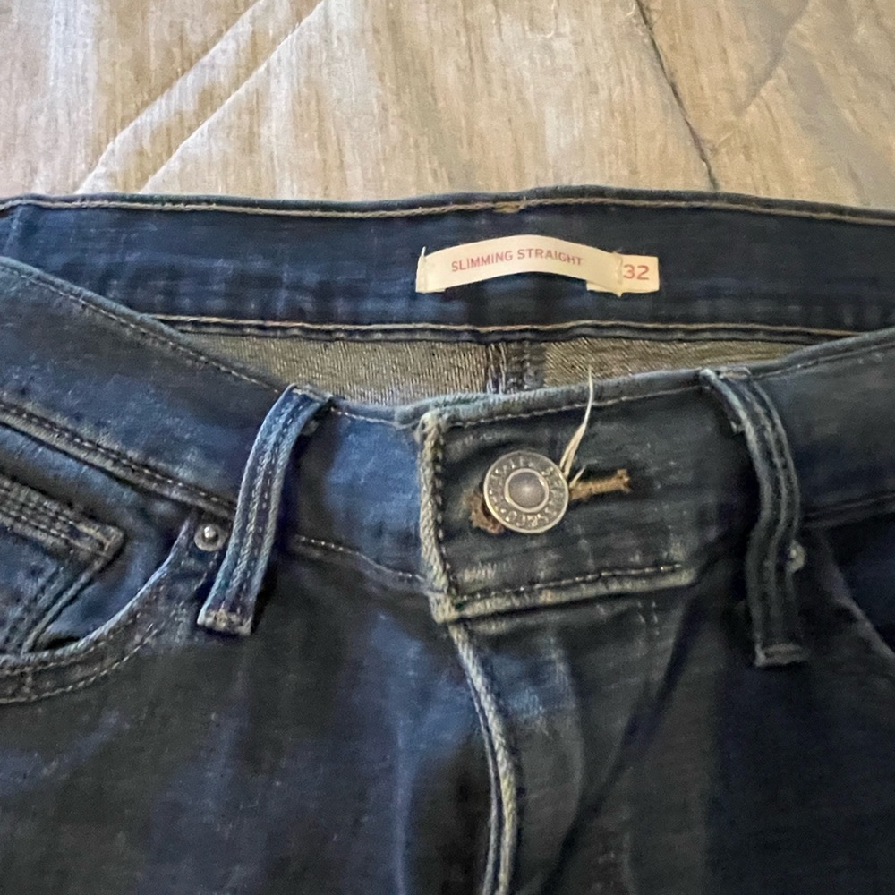 LEVIS Slimming Straight Jeans in Dark Blue